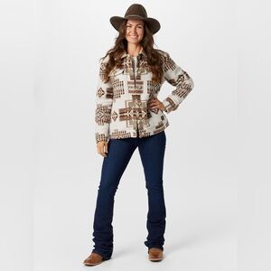 Maurice’s Patterned Jacket - Brown and Cream Kimes Ranch Red Rocks Jacket